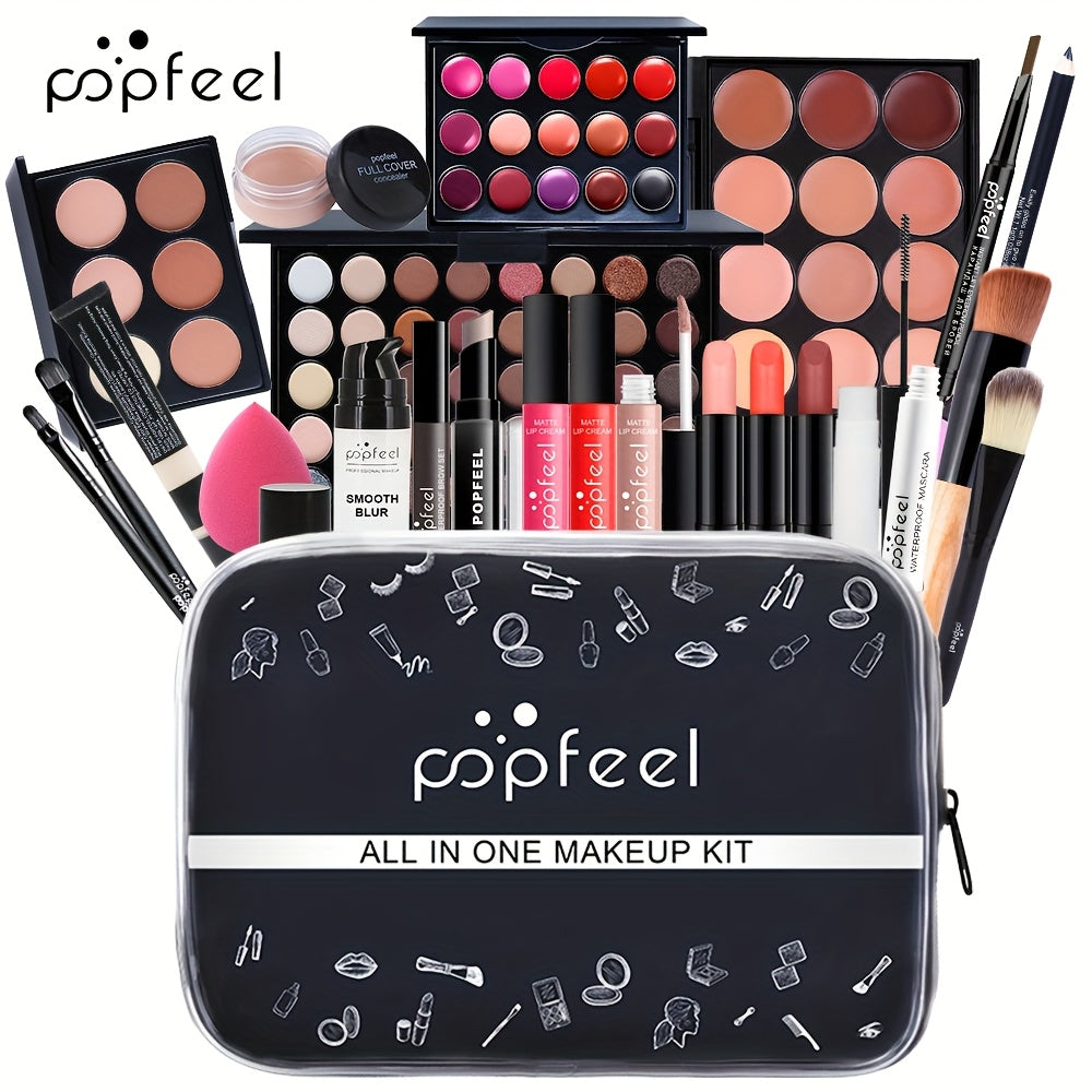 POPFEEL Eyeshadow Makeup Kit: Complete Set for Beginners,
