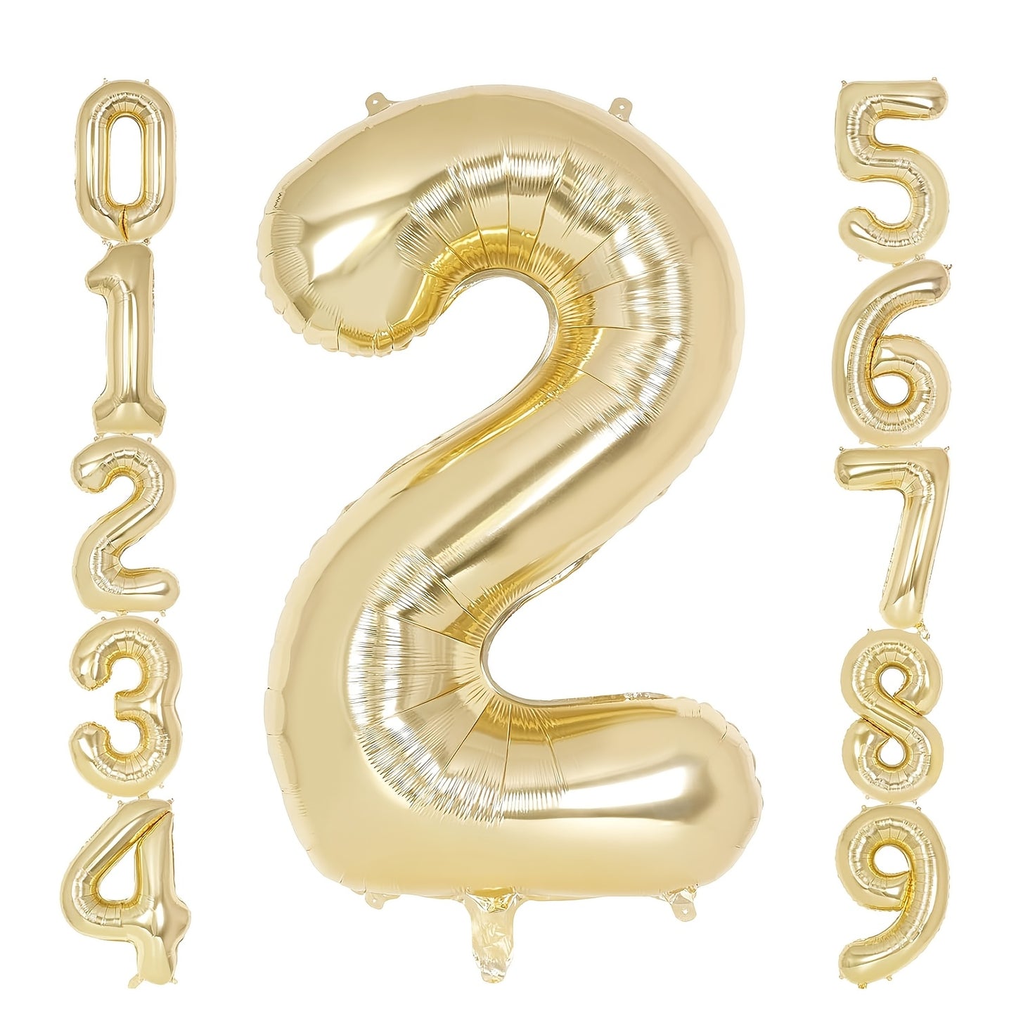 Large 40 Inch Golden Metallic Aluminum Film Balloons - No Electricity Needed Party Decoration for Birthdays, Anniversaries, New Year Celebrations - Suitable for Ages 14+, Set of 1