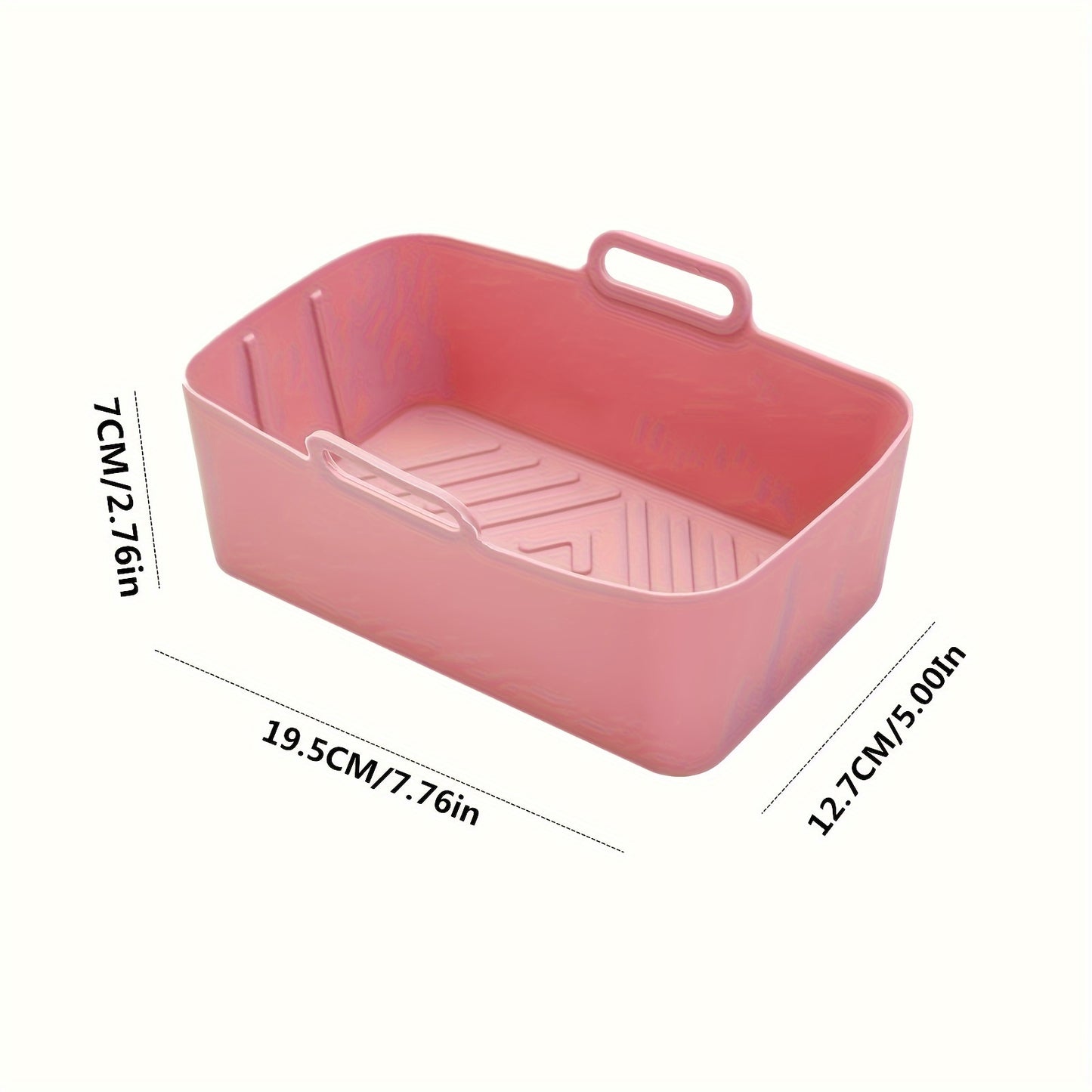 2pcs set of food-grade silicone air fryer liner tray, rectangular oven mat baking pan, suitable for flat-bottomed pans, easy to clean and reusable, heat-resistant non-stick pan baking tray, kitchen essential baking set