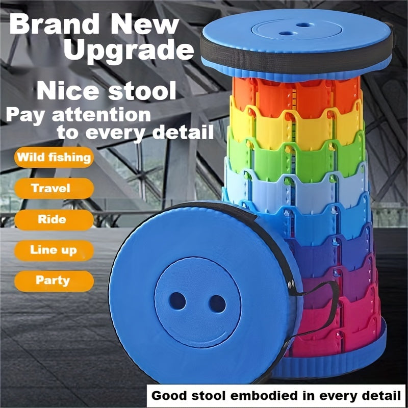 1pc Ultra-Lightweight Portable Folding Stool - Durable & Easy-to-Carry for Camping, Hiking, Fishing Adventures - Perfect Outdoor seating Solution