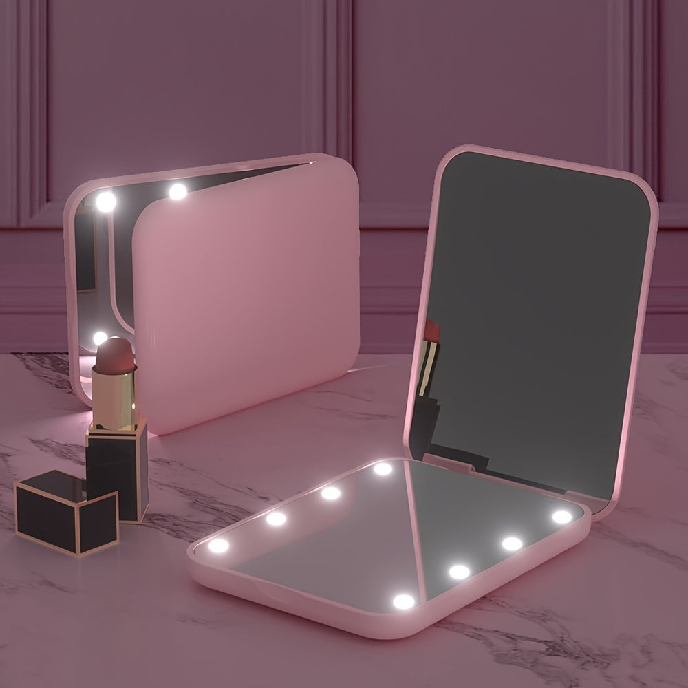 LED Pocket Makeup Mirror, 1X/3X Magnified LED Mini Compact Travel Makeup Mirror,