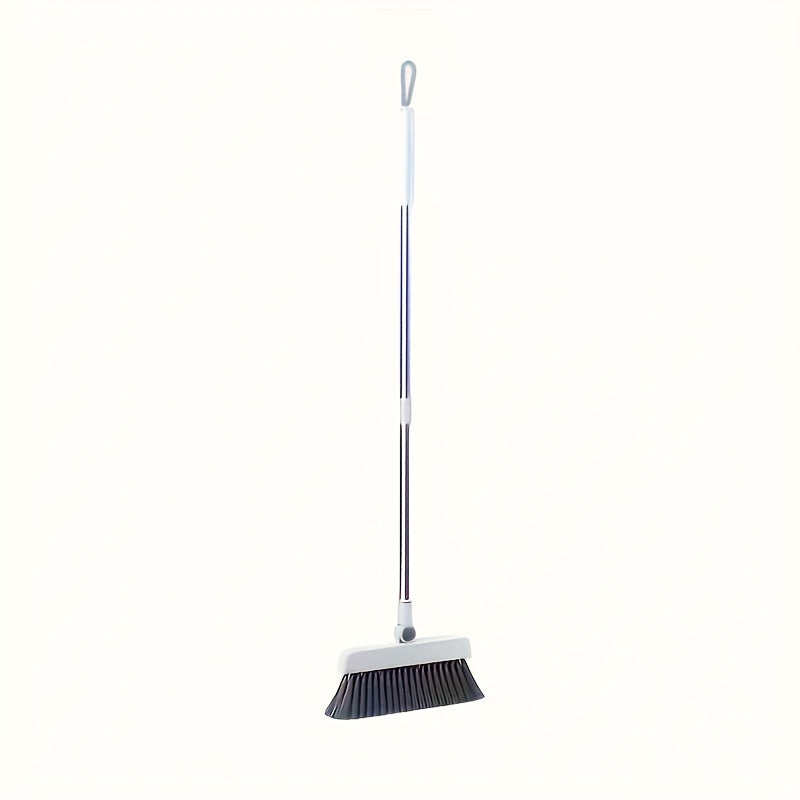 3-in-1 Combo Set with Stainless Steel Handle - Heavy-Duty Indoor/Outdoor Broom and Dustpan, Ideal for Home, Office, School, Dorm, Bedroom, Living Room, Kitchen Cleaning, 180cm/71inch User Comfort, Office Cleaning Essentials|M