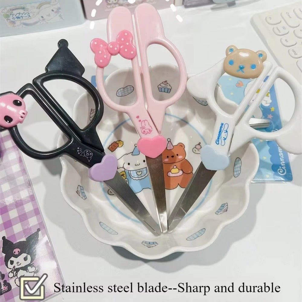 1pc Sanrio Kuromi, Cinnamoroll, My Melody Scissors - Cute Anime with Character Designs, Sharp Blades for Office, Crafting - Gift for Fans, Supplies, Crafting Tools, Sturdy Construction, Decorative