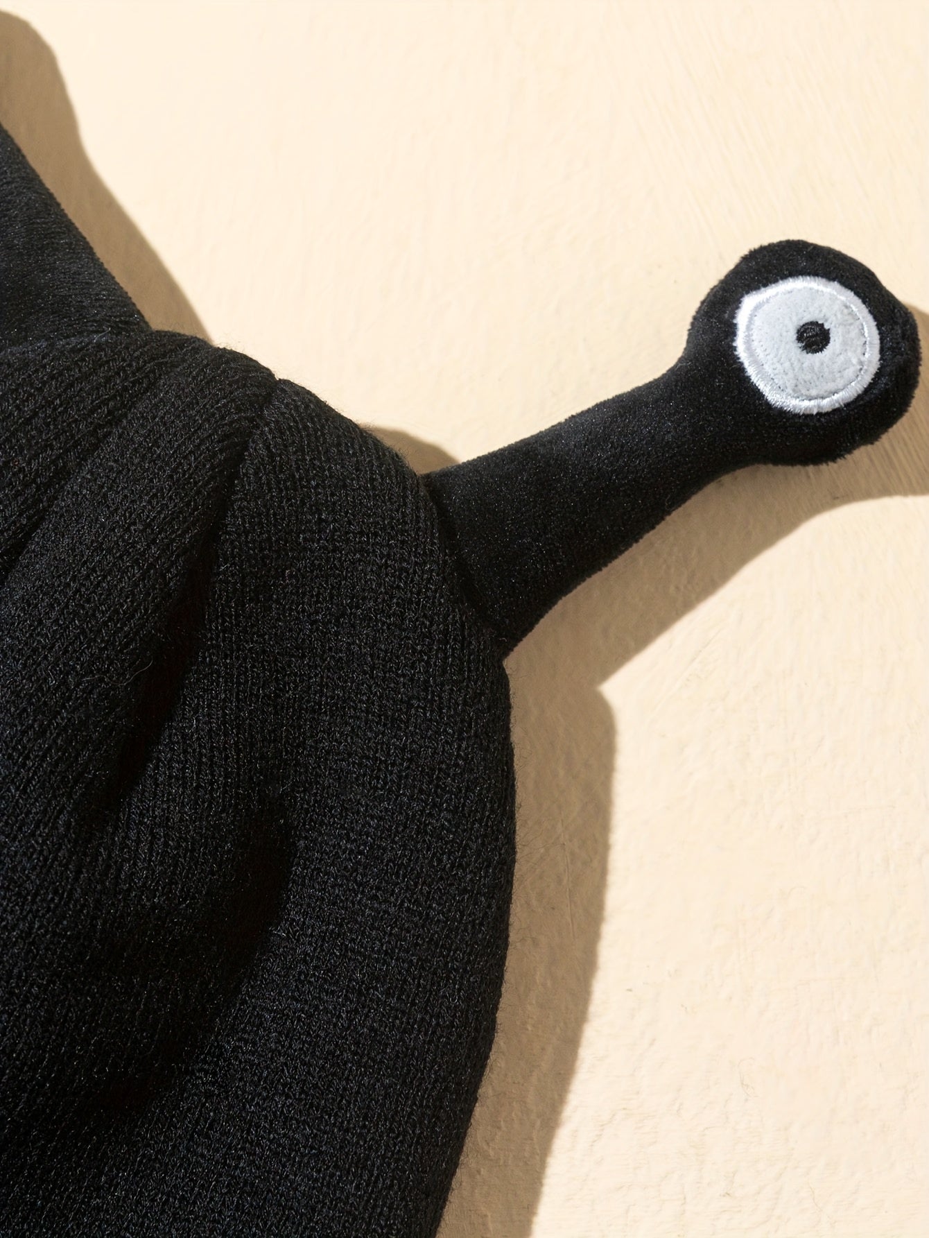 Funny Insect Anime Beanie With Ears Black Cartoon Halloween Skull Cap Thick Coldproof Warm Cuffed Beanies For Women Men Autumn & Winter