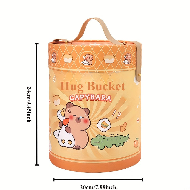 308/240/178pcs Capybara themed stationery bucket set, including all the needs of student supplies, ballpoint pens, notebooks, markers, rulers, pencil cases, etc. - a great learning reward for students!
