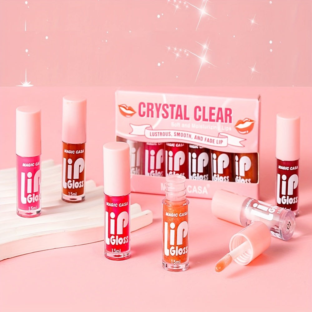 6pcs Lip Gloss Oil for Plump Lips, Moisturizing Lip Gloss,