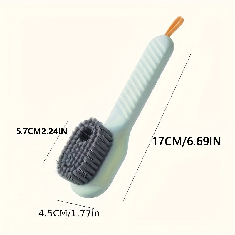 Liquid Dispenser Shoe Brush, Soft Bristles, Multi-Functional Cleaner