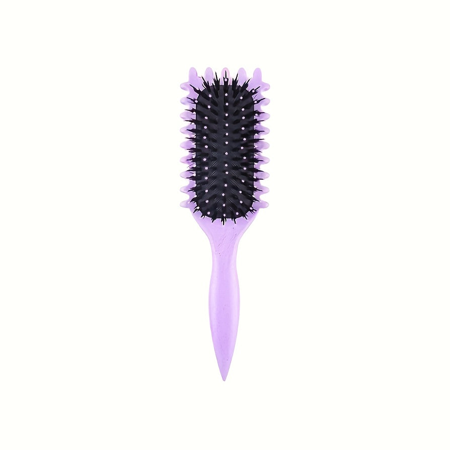 1pc Curling Brush with - for Defined Curls & Volume, Heavy-Duty ABS Handle,