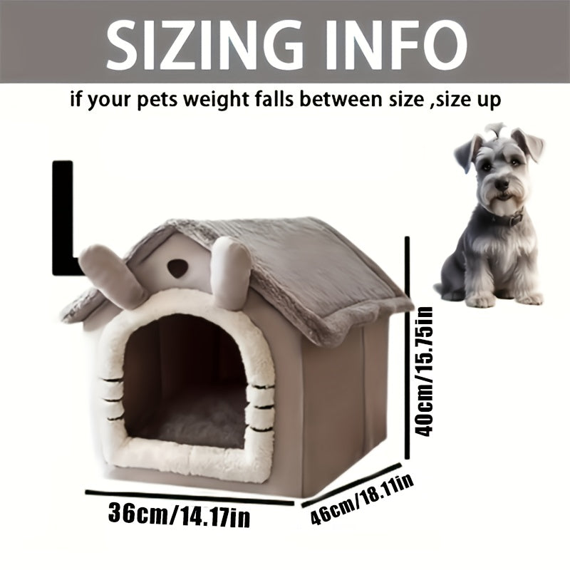 1pc Cozy Pet House - Indoor/Outdoor Dog Bed with Sponge Filling, All-Season Enclosed Dog Kennel for Extra Small to Medium Breeds, Pre-Assembled Warm Shelter for Teddy And Small Dogs! Cheap And Nice Pet House, Cat Houses for I