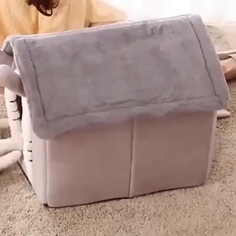 1pc Cozy Pet House - Indoor/Outdoor Dog Bed with Sponge Filling, All-Season Enclosed Dog Kennel for Extra Small to Medium Breeds, Pre-Assembled Warm Shelter for Teddy And Small Dogs! Cheap And Nice Pet House, Cat Houses for I