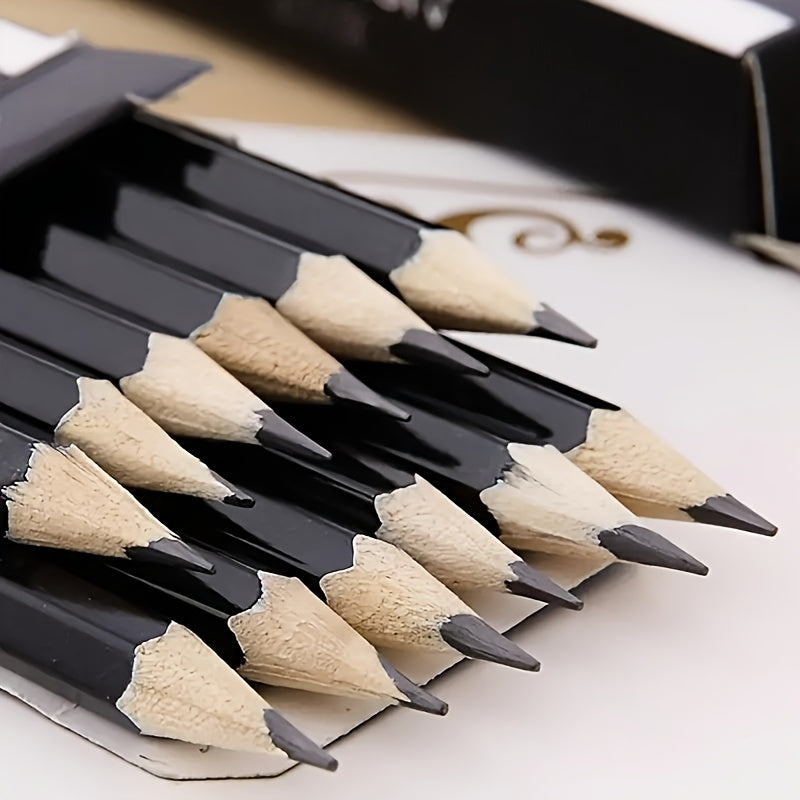 12pcs/Box New 2B Pencil Writing Utensils Sketch Set Pencil Hand Drawing Painting Tools 2B Exam Pencil Art Supplies Pen Stationery Fine writing tools