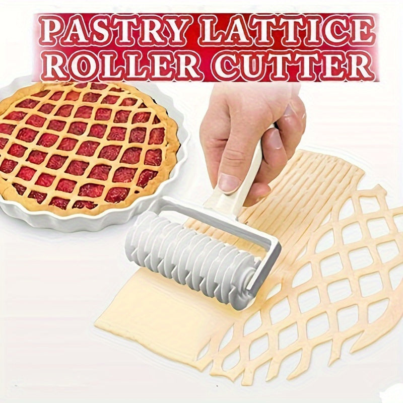 1pc Premium Plastic Dough Roller and Cutter with Biscuit and Pizza Wire Cutter and Rolling Pin, Ideal for Homemade Cookies and Pizzas, Baking Tools