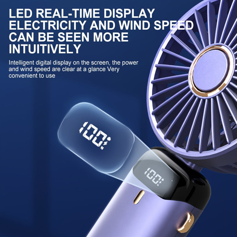 1pc Large Wind Quiet Electric Carry-on Portable Handheld Fan with Aromatherapy for Outdoor Use