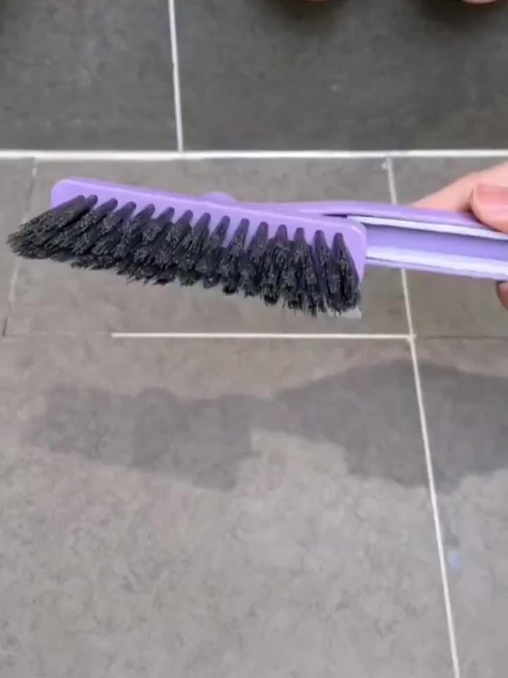 3-in-1 Multi-Purpose Tile Cleaning Brush - 360° Rotating Hard Bristle Scrubber, No Power Required, for Bathroom, Kitchen, Bedroom, Toilet, Car