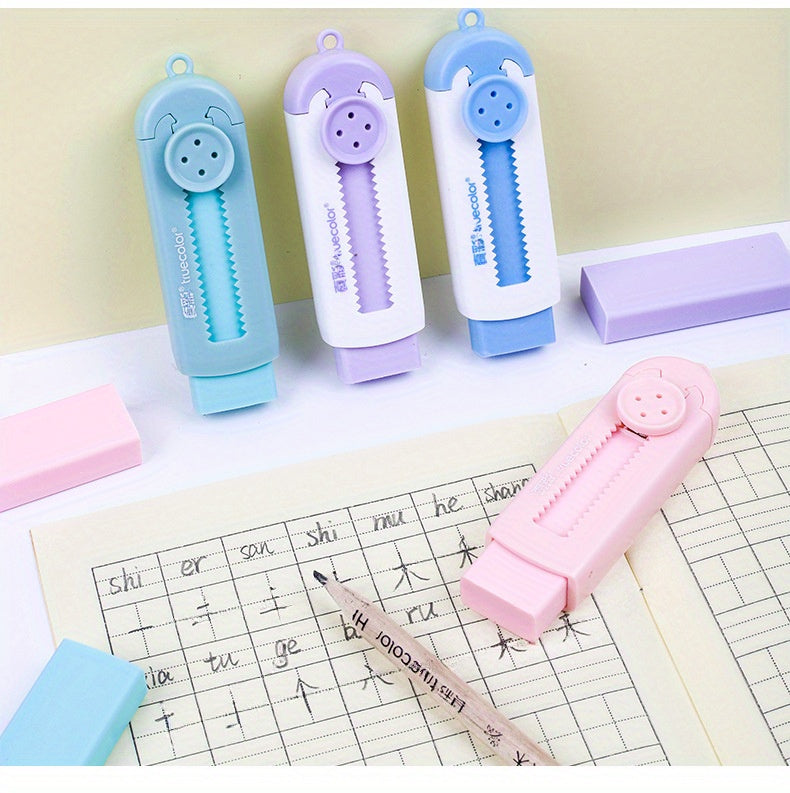 1 Set Replaceable Core Eraser, Pull-Back Rubber Eraser, Precise Erase Without Damaging Paper, for Exam Drawing