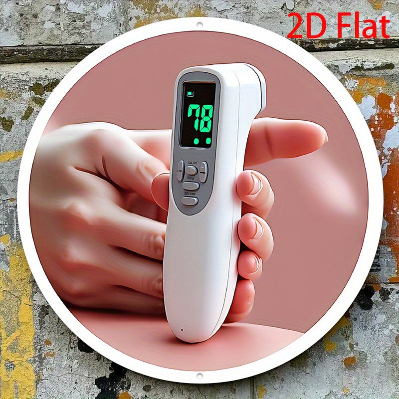 2D Flat, 1pc Smart Forehead Thermometer with Easy-Read Digital Display, Compact 2D Flat Design 19.81x19.81 cm Aluminum Portable Travel Thermometer - Ideal Mother’s Day, Birthday & All-Occasion Gift for Moms, 2D Flat, Perfec