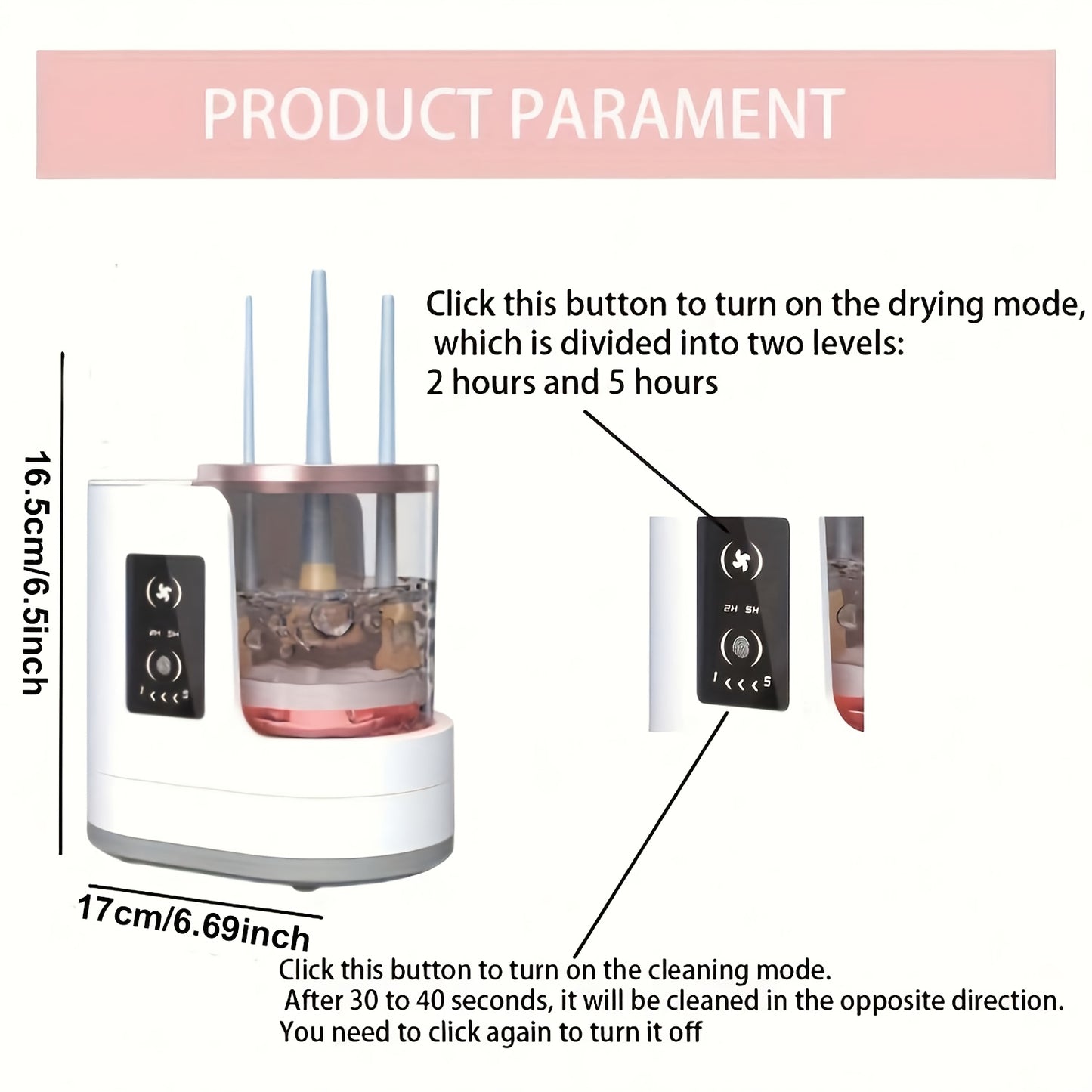Upgraded Electric Makeup Brush Cleaner, a Tool for Washing Makeup Brushes, Powered by USB, Featuring a Combined Drying And Cleaning Function, with 5 Adjustable Settings, Including 2-Hour And 5-Hour Timer Modes, Making It a Pe