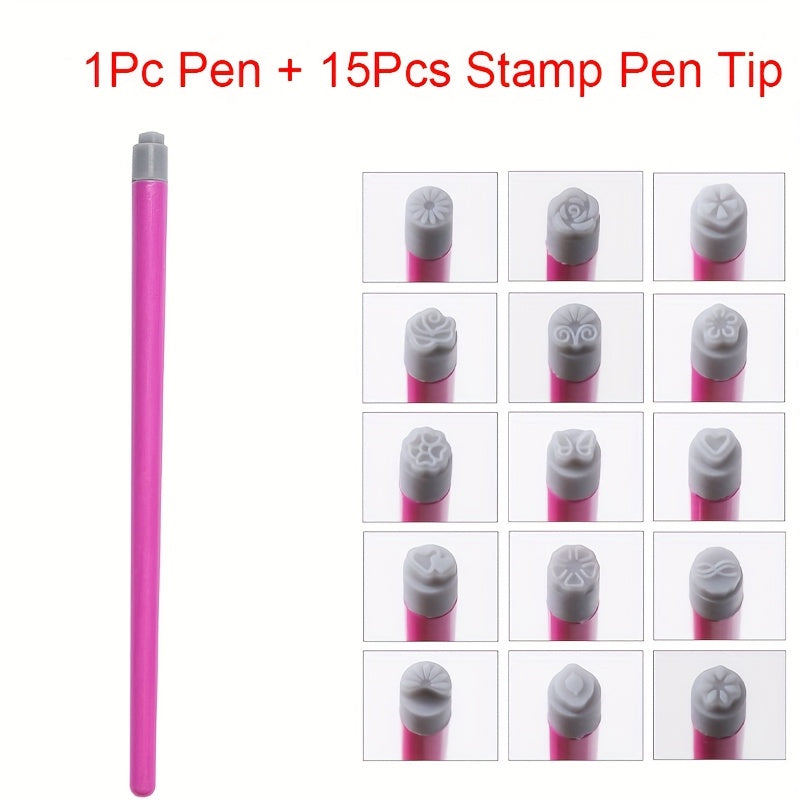 Professional Nail Art Set 16/31pcs Professional Nail Art Stamping Pen Set | DIY Nail Design Templates, Dot Matrix Printing Tools, Sealing Pens, Pen Holders, Replaceable Tip Sets - Handicraft Style Nail Sealing Kits for Home
