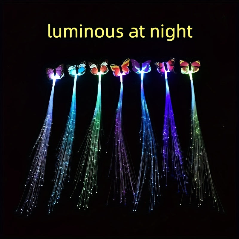 Butterfly LED Glow Braids Glow Toy Wig