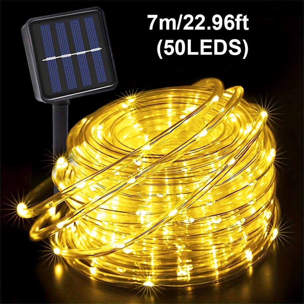 1pc Solar Tube String Light 8 Kinds Of Outdoor for Garden Decorative Lights, Weddings, Parties, Christmas Trees, Christmas,Thanksgiving,Halloween Holiday Decorative Lighting