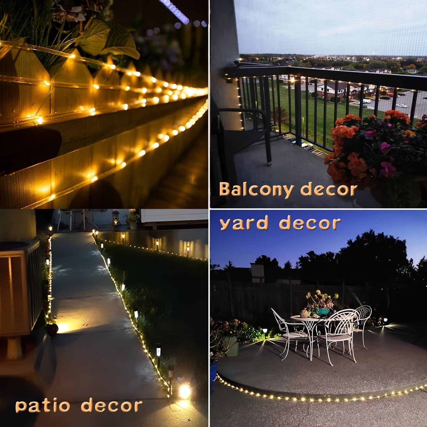1pc Solar Tube String Light 8 Kinds Of Outdoor for Garden Decorative Lights, Weddings, Parties, Christmas Trees, Christmas,Thanksgiving,Halloween Holiday Decorative Lighting
