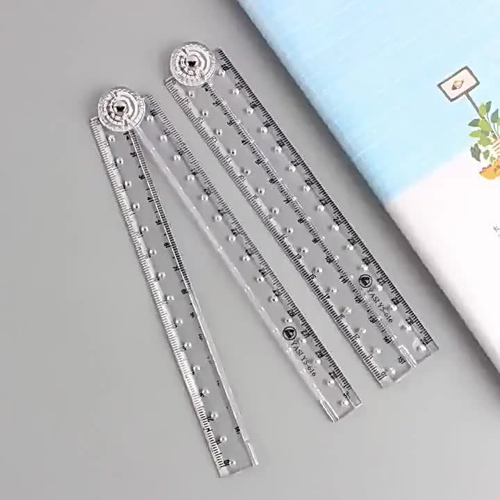 Shatterproof Transparent Folding Ruler