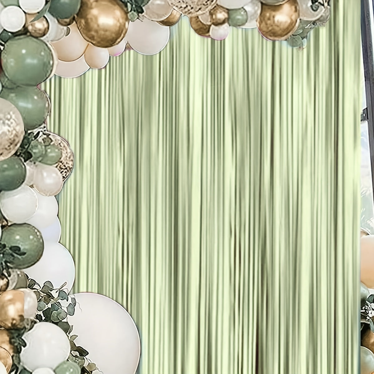 1pc Matte Sage Green Tassel Backdrop, 100.0x200.0cm - Perfect for Weddings, Birthdays, and Themed Parties - Versatile Celebration Decor with Shimmering Plastic Tassels, Party Backdrop|Shimmering Decor|Durable Plastic Tassel,