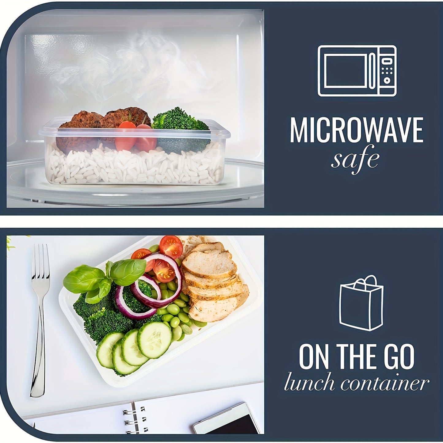 48pcs/set Food Storage Box Set, Lunch Boxes, Fresh-Keeping Box with Easy-to-Fast Lid (24 Lids + 24 Containers) - Sealed Plastic Container for Use in Pantries, Travel, Outdoor Picnics, Kitchen Organization, Includes Labels and