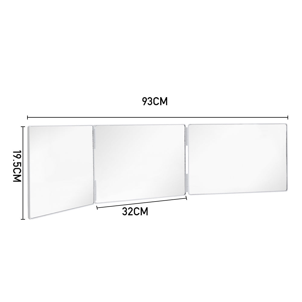 Rotating Three Way Mirror Hair Clipper, 3-way Rotating Folding Makeup Mirror,