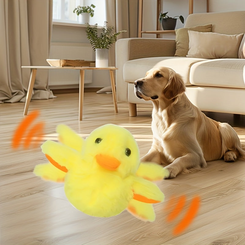 Interactive Plush Duck Toy – Soft, Durable, USB Rechargeable, Pet Fun