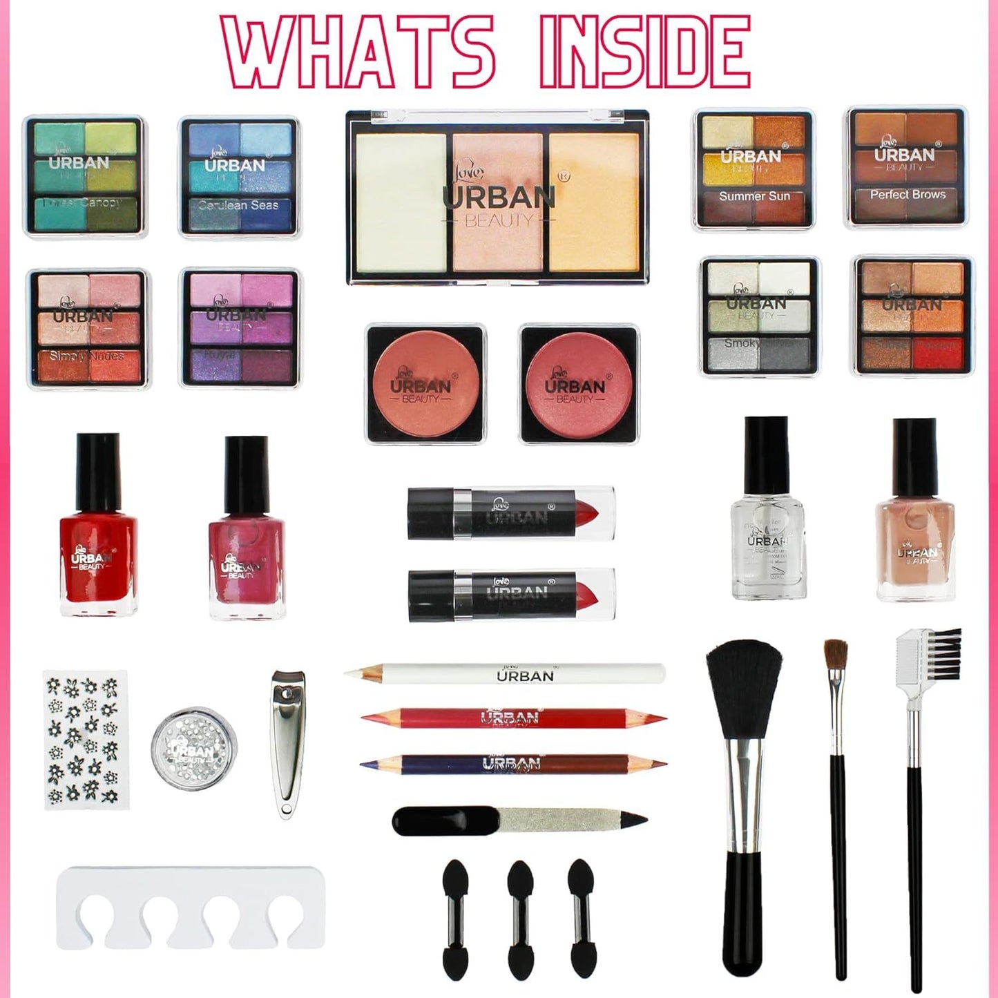 UK LOCAL SELLER - 76pcs Makeup Cosmetic Kit with Aluminium Vanity Case .
