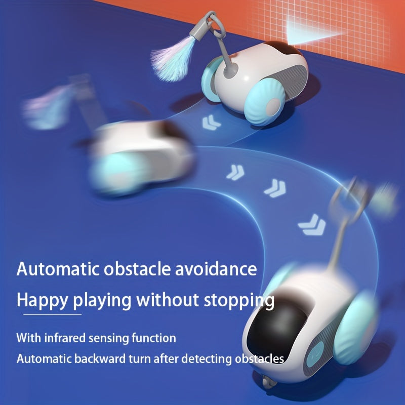 Remote Control/ Autopilot Dual-mode Teasing Cat Toy Electric Car, Teasing Cat Stick, Pet Supplies