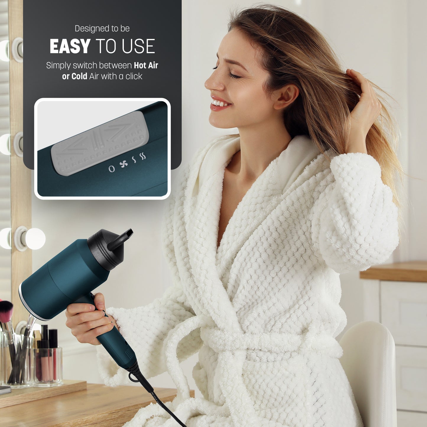 Keplin Ionic Hair Dryer – 1650W Powerful Blow Dryer with Precision Styling.