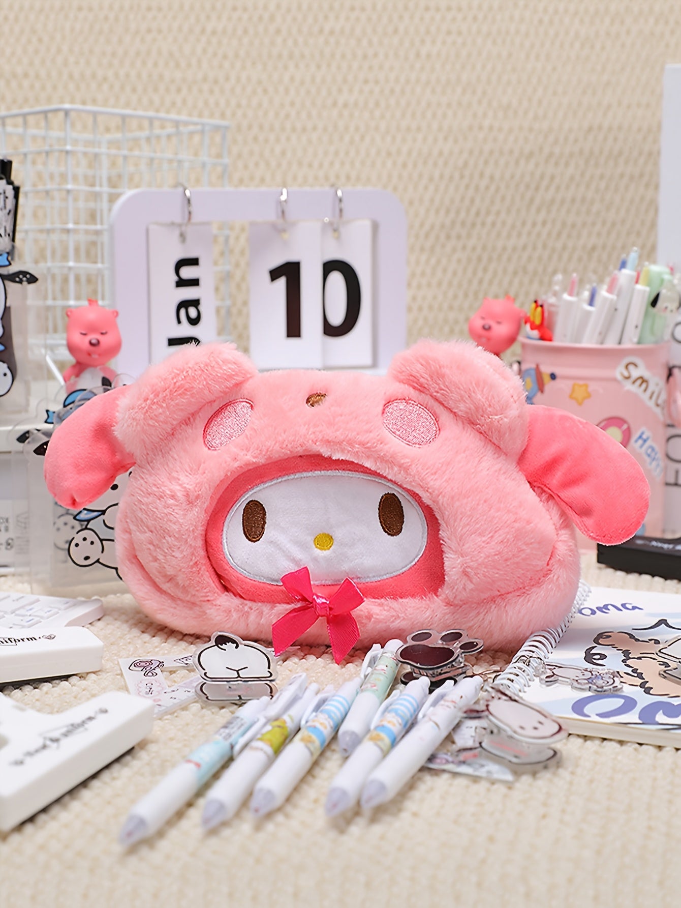 Sanrio Flannel Cartoon Dog Pen Case