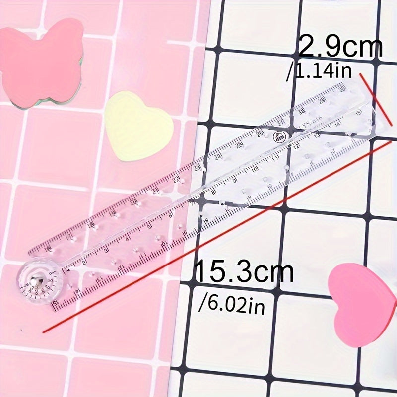 Shatterproof Transparent Folding Ruler