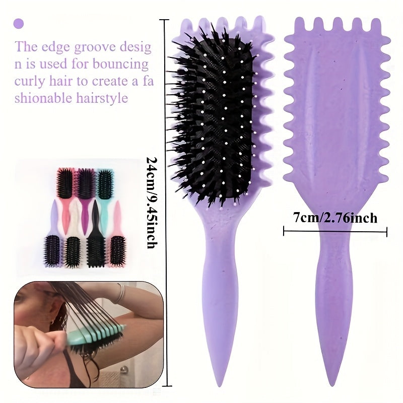 1pc Curling Brush with - for Defined Curls & Volume, Heavy-Duty ABS Handle,