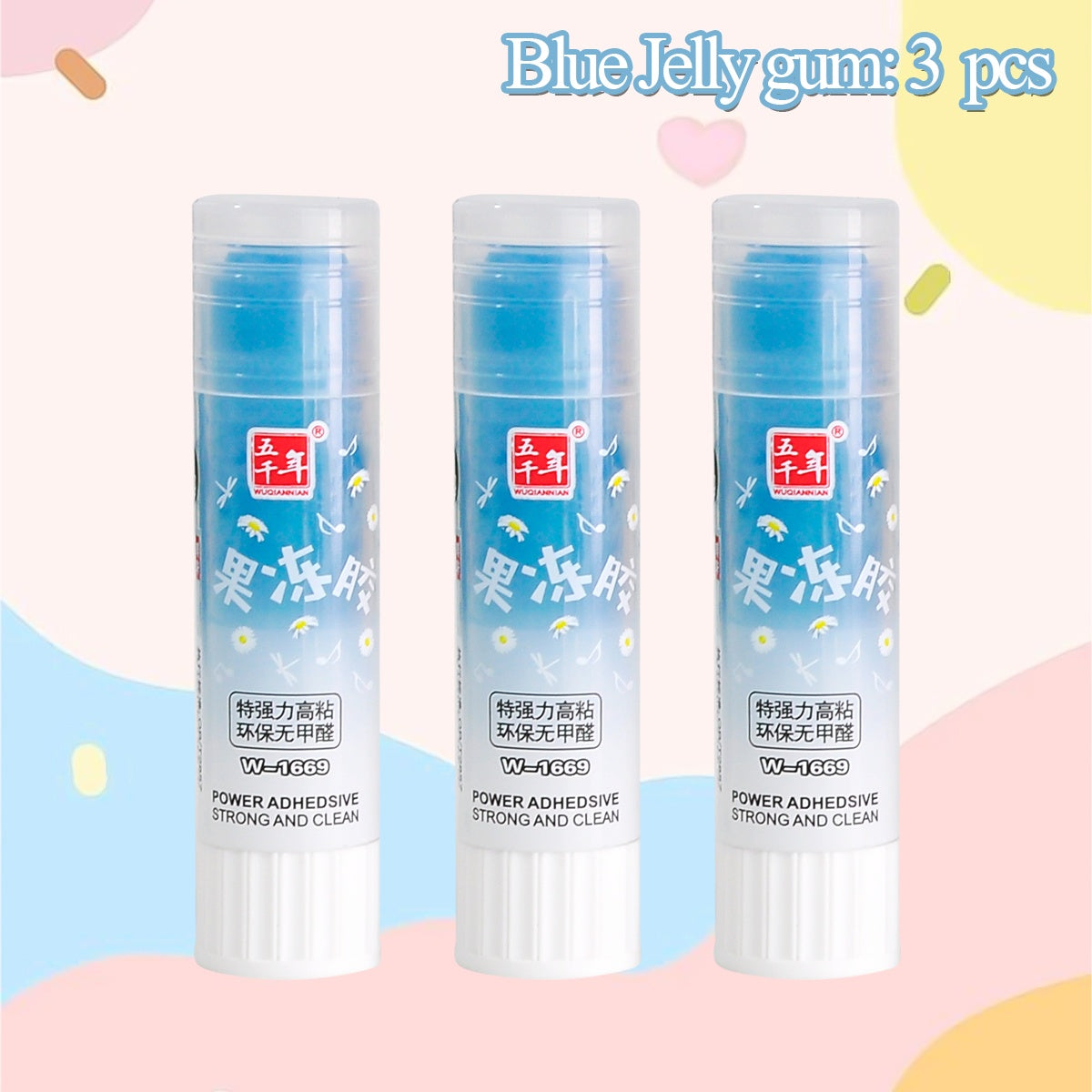 3pcs High Viscosity Color Jelly Glue