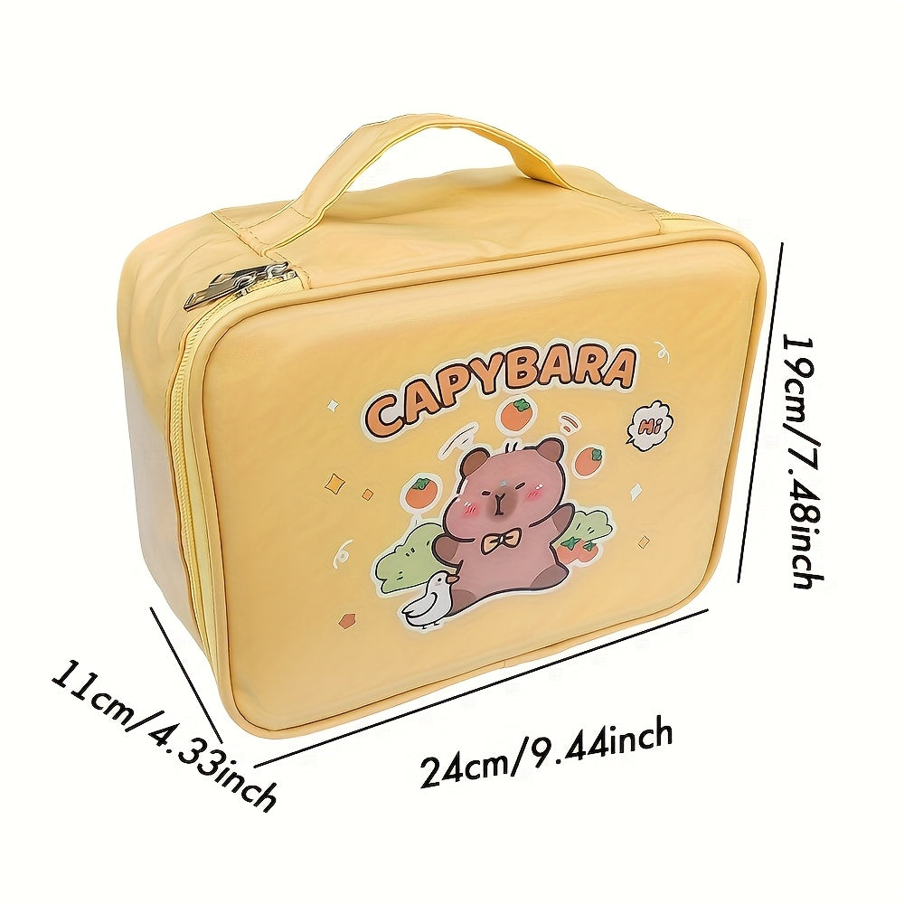 Adorable Capybara Stationery Gift Set | Soft Grip Pens, Notebook, Pencil Case & Accessories - Cute Animal Back-to-School Supplies and College Gifts