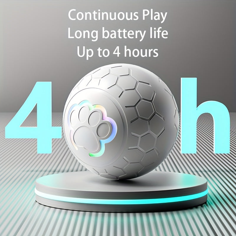 Smart Bouncing Pet Toy Ball – Rechargeable, Bite-Resistant, Interactive Fun