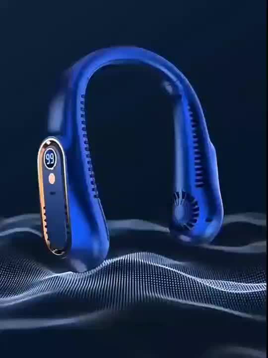 Portable USB Neck Fan - Wearable, Rechargeable, 360° Flexible Cooling, Quiet Operation, Powerful Airflow