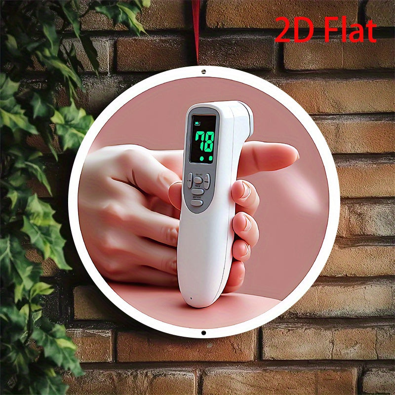 2D Flat, 1pc Smart Forehead Thermometer with Easy-Read Digital Display, Compact 2D Flat Design 19.81x19.81 cm Aluminum Portable Travel Thermometer - Ideal Mother’s Day, Birthday & All-Occasion Gift for Moms, 2D Flat, Perfec