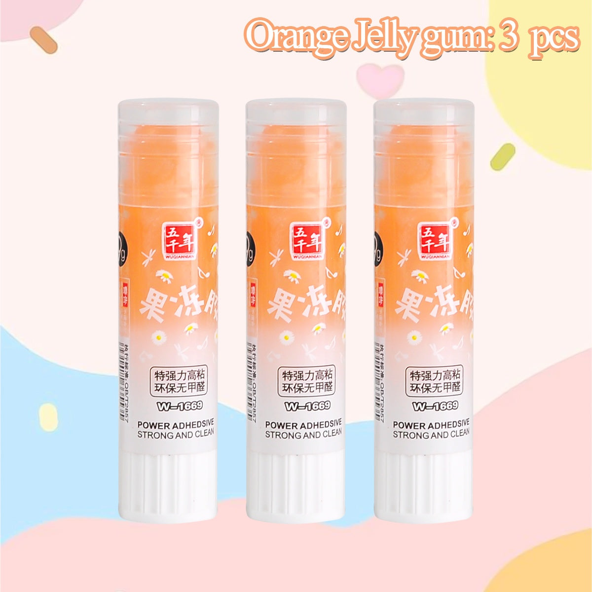 3pcs High Viscosity Color Jelly Glue