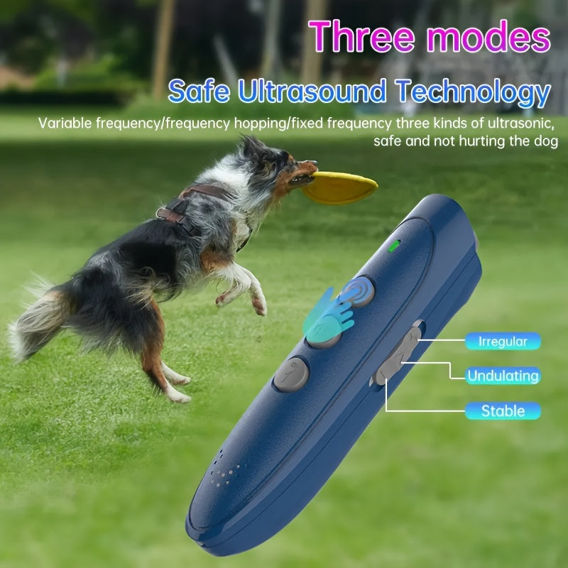 Ultrasonic Dog Bark Deterrent, Dog Barking Device, Gentle And Effective, Indoor/Outdoor Training And 3 Modes