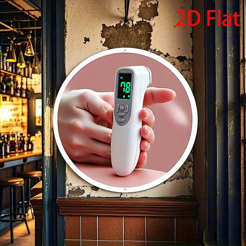 2D Flat, 1pc Smart Forehead Thermometer with Easy-Read Digital Display, Compact 2D Flat Design 19.81x19.81 cm Aluminum Portable Travel Thermometer - Ideal Mother’s Day, Birthday & All-Occasion Gift for Moms, 2D Flat, Perfec