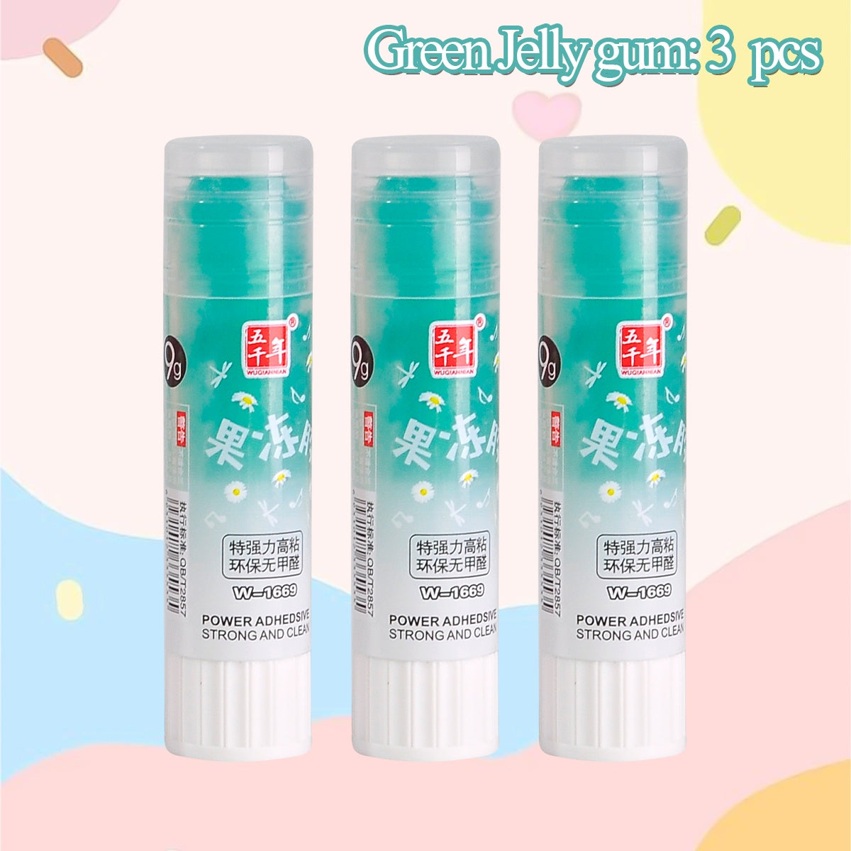 3pcs High Viscosity Color Jelly Glue