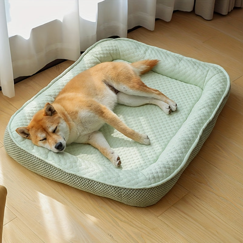 Cooling Ice Fabric Pet Bed for Small & Medium Dogs & Cats - Removable Washable Summer Cooling Pad, Breathable Non-Electric Comfort for Hot Weather, Indoor Pet Rest | Cozy Pet Bed | Functional Pet Accessory