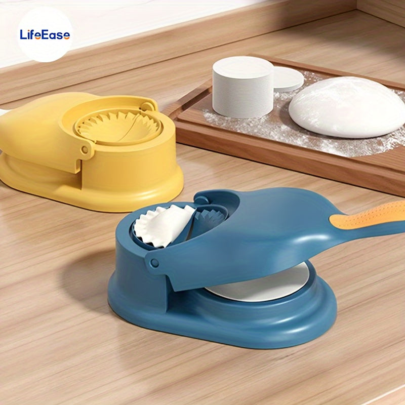2-in-1 Easy Dumpling Maker - Manual DIY Press for Perfect Dumplings & Tortillas, Ideal for Holidays & Family Gatherings, Durable Polypropylene, Food-Safe Kitchen Essential