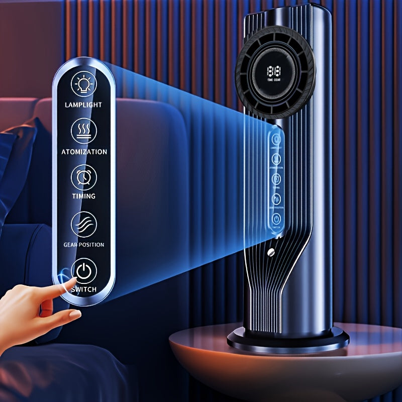 Portable USB Air Conditioner Fan Cooler | 6 Adjustable Speed Settings, LED Display Screen, Powerful Wind, Timer Function, Quiet Operation, Perfect Holiday Gift
