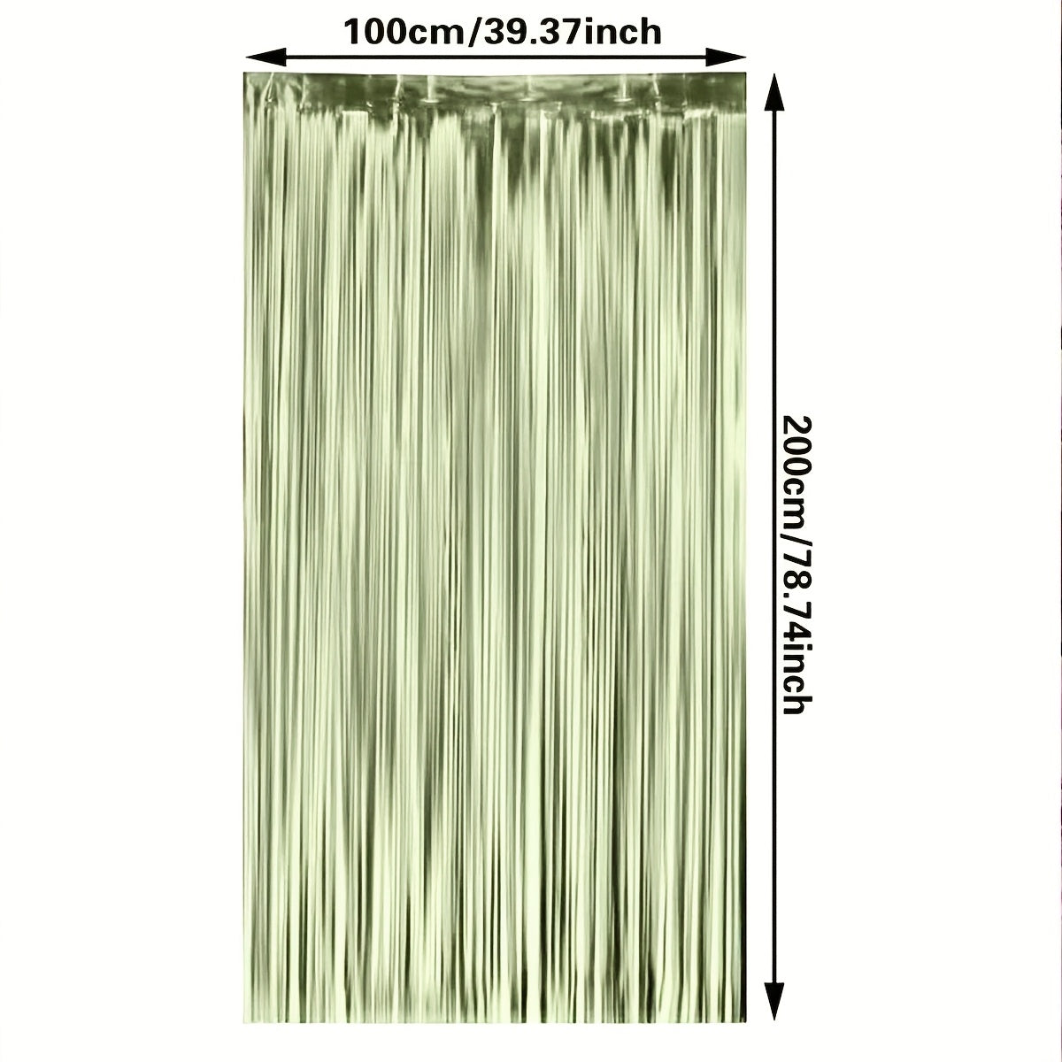 1pc Matte Sage Green Tassel Backdrop, 100.0x200.0cm - Perfect for Weddings, Birthdays, and Themed Parties - Versatile Celebration Decor with Shimmering Plastic Tassels, Party Backdrop|Shimmering Decor|Durable Plastic Tassel,
