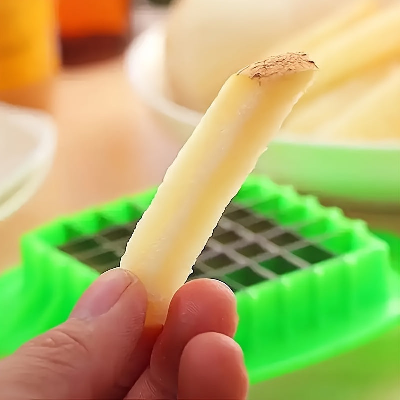 1pc Durable EasySlice Multipurpose Kitchen Slicer - Manual PVC Fruit & Vegetable Dicer, Handheld Potato Cutter for French Fries & Salad Prep, Ideal for Home & Restaurant
